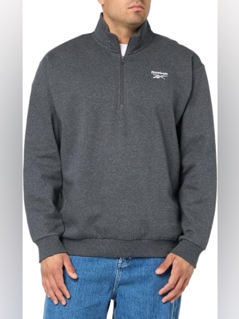 NWT Reebok Men's XL Identity SL Fleece 1/4 zip